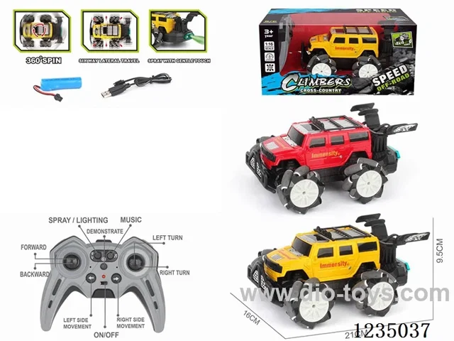 10ch rc stunt car W L/M/spray included battery