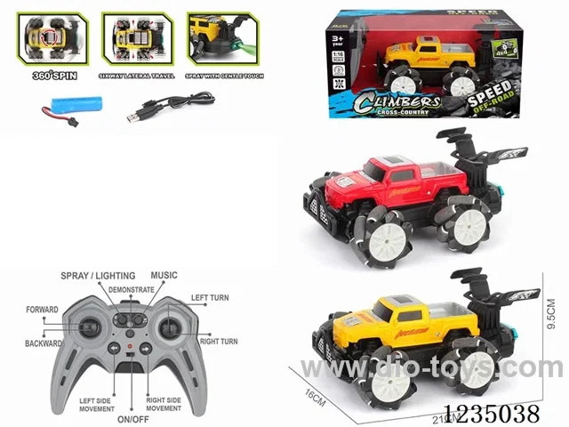 10ch rc stunt car W L/M/spray included battery