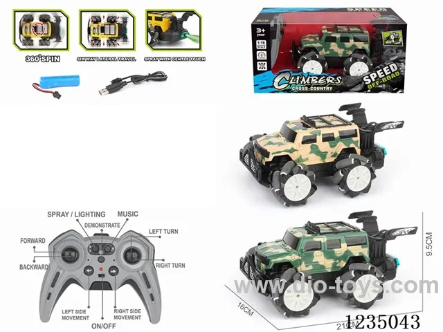 10ch rc stunt car W L/M/spray included battery