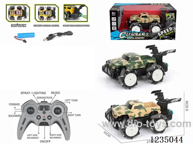 10ch rc stunt car W L/M/spray included battery
