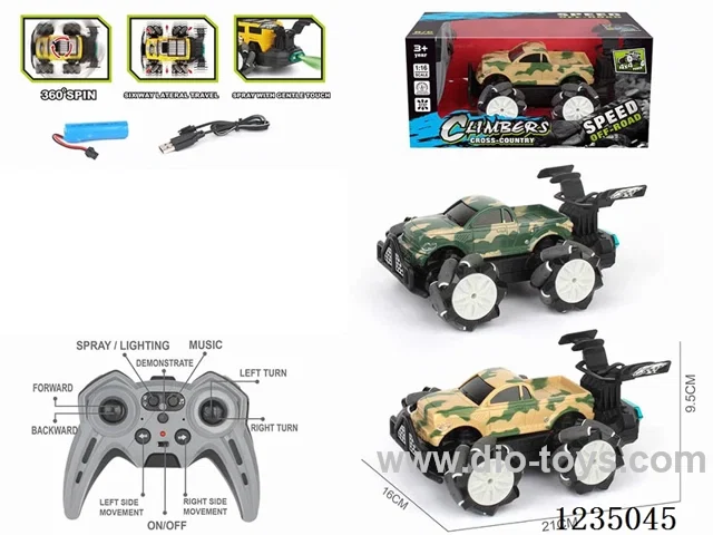 10ch rc stunt car W L/M/spray included battery