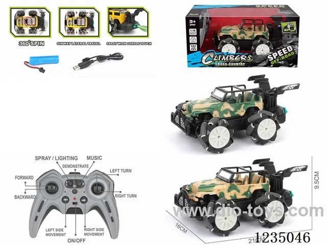 10ch rc stunt car W L/M/spray included battery