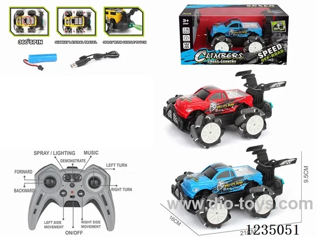 10ch rc stunt car W L/M/spray included battery