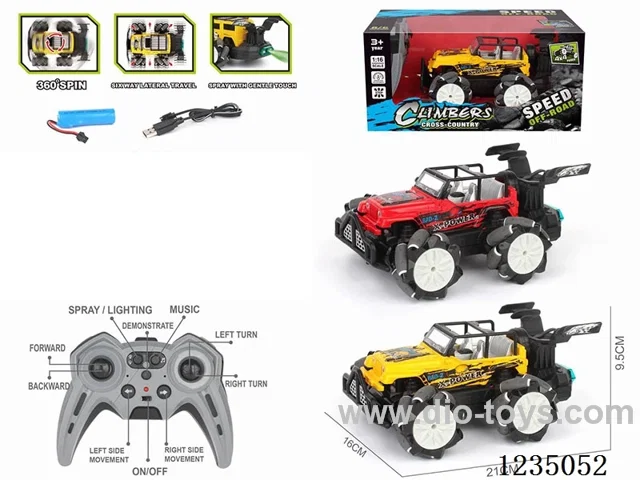 10ch rc stunt car W L/M/spray included battery