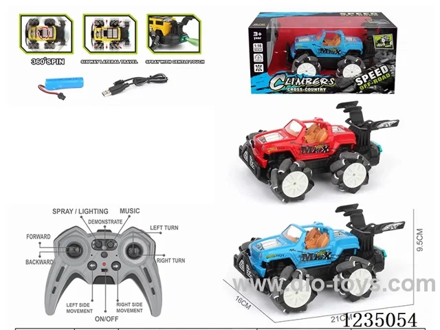 10ch rc stunt car W L/M/spray included battery