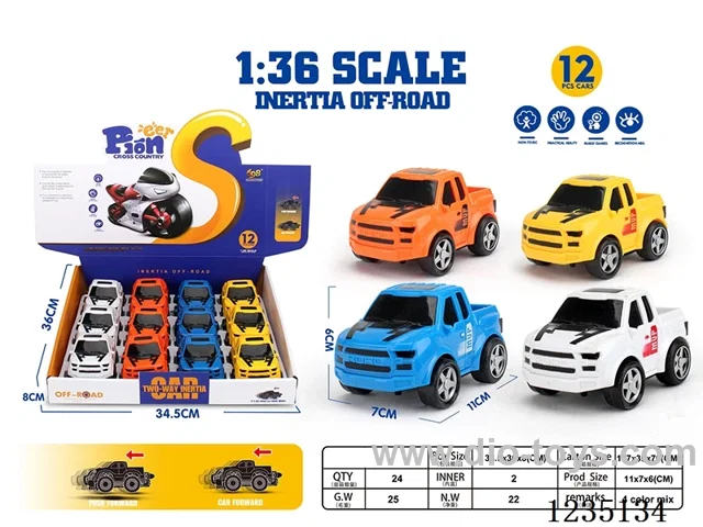 (GCC) 360° Rotating Inertia Stunt Car 12PCS