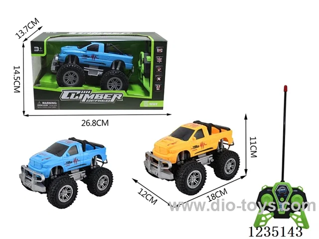 (included battery) 4ch Pickup RC Car (blue and yellow mixed)
