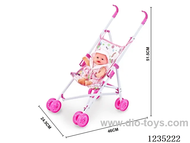 Iron Pushcart + 10-inch Doll with music