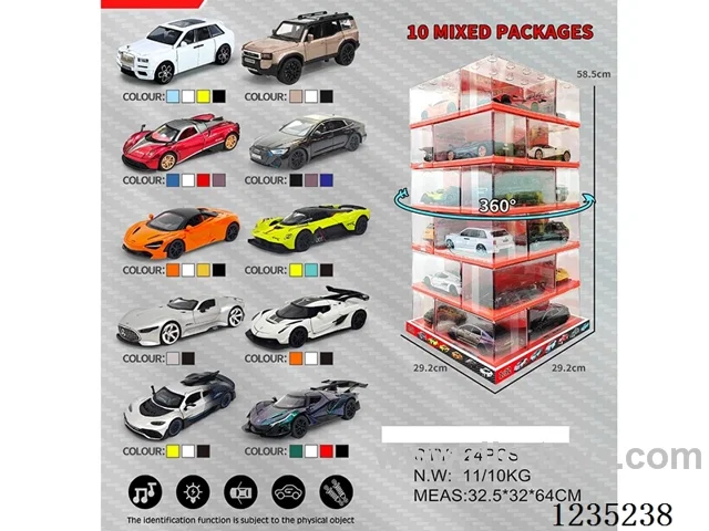 1:32 pull back alloy car W L/M included battery (10 Varieties Mixed)