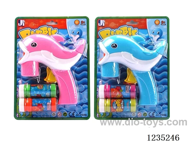 (GCC) Solid Color Spray Paint Dolphin Automatic Bubble Gun not included battery