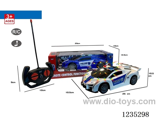 1:18 4ch RC Car with 3D Lights 2 colors mixed not included battery