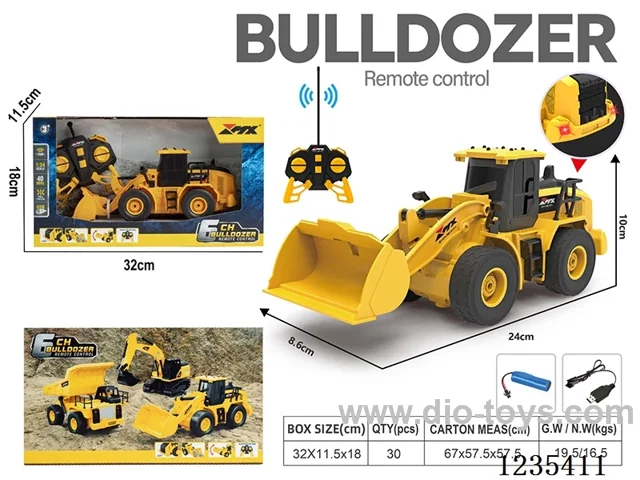1:24 6ch RC Loader included battery