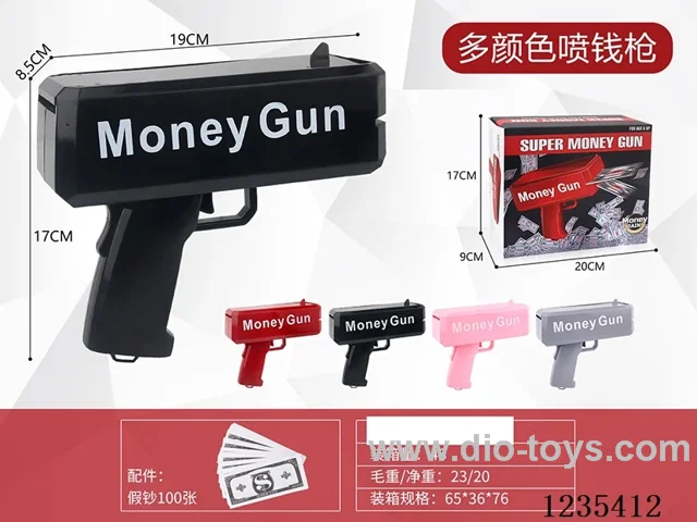 Money Gun with 100 Banknotes