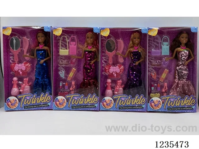 11.5-inch solid 9-joint black doll