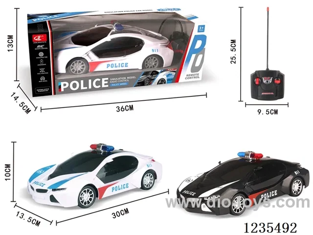 4ch Black Window BMW Police Car (with Headlights) not included battery