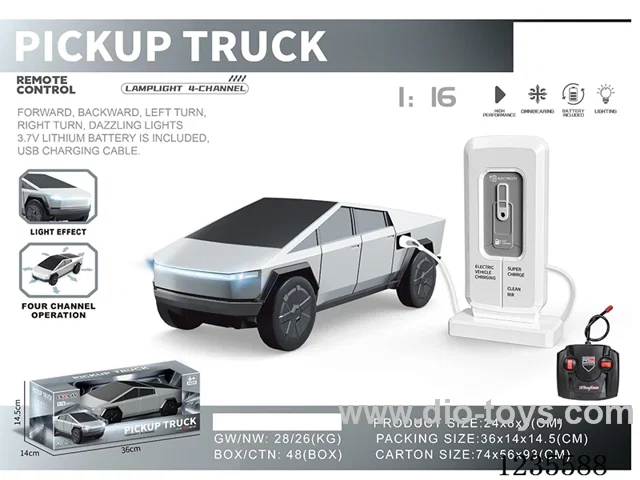 1:14 4ch RC Tesla Cybertruck Simulation Car included battery
