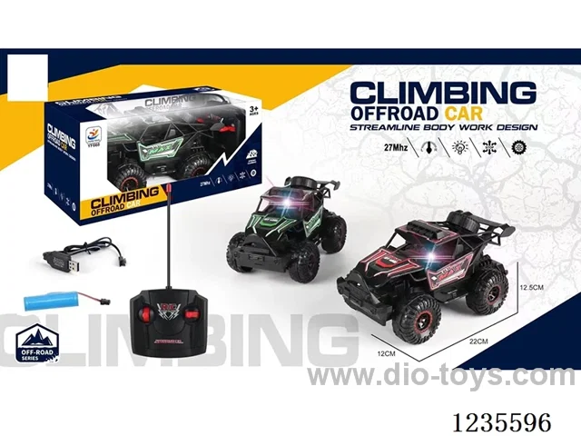 1:18 4ch off-road RC car (lights, included battery)