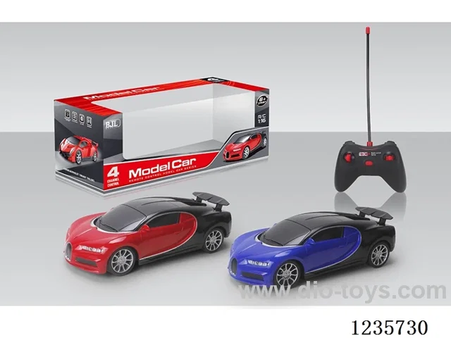 1:16 4ch RC Bugatti with lights, blue and red 2 colors, not included battery