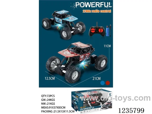 1:20 alloy rubber tire climbing rc car (27MHZ, 4ch)2 colors mixed included battery