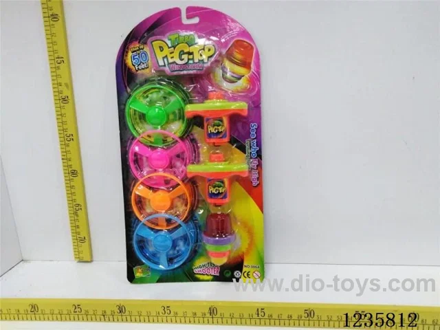 Handle spinning top flying saucer