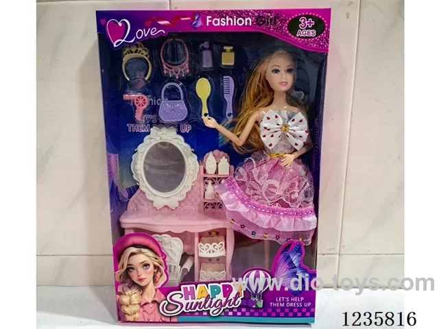 11-inch 9-joint solid Barbie with accessories