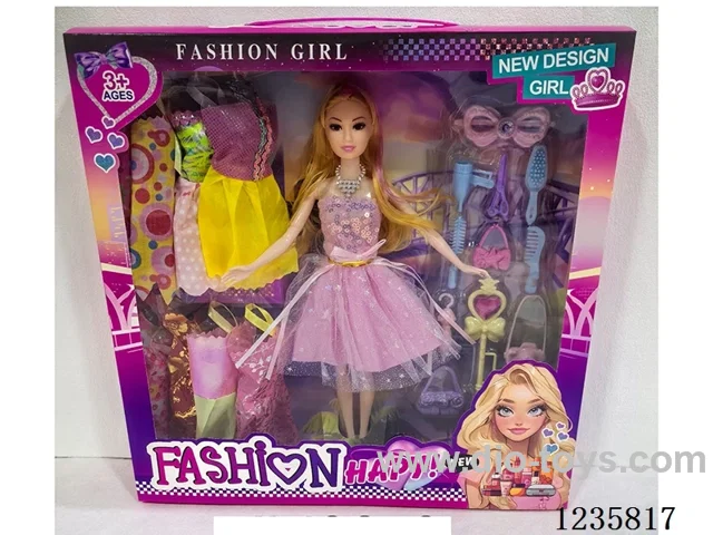 11-inch solid thigh Barbie doll with accessories