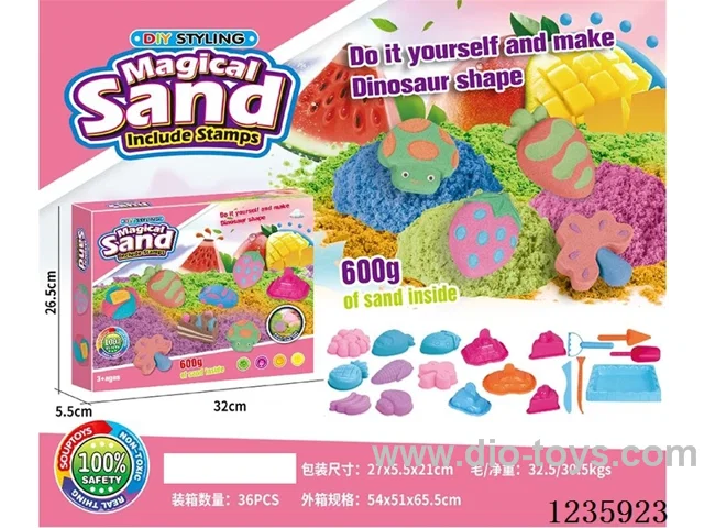 Space Sand + Fruit, Car Sand Mold (with Sand Tray)2 mixed