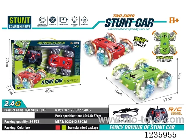 2.4G RC stunt car included battery 2 colors mixed