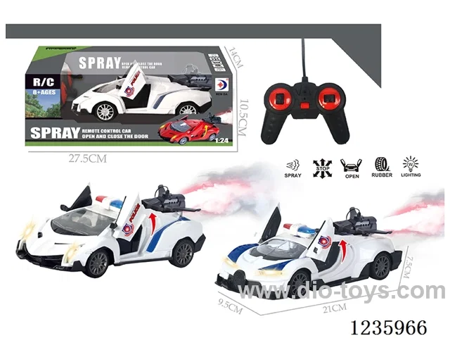 1:24 RC Spray Poison/Bugaadi Police Car; 2 models mix not included battery
