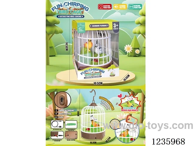 Charging Voice-activated Recording Birdcage included battery