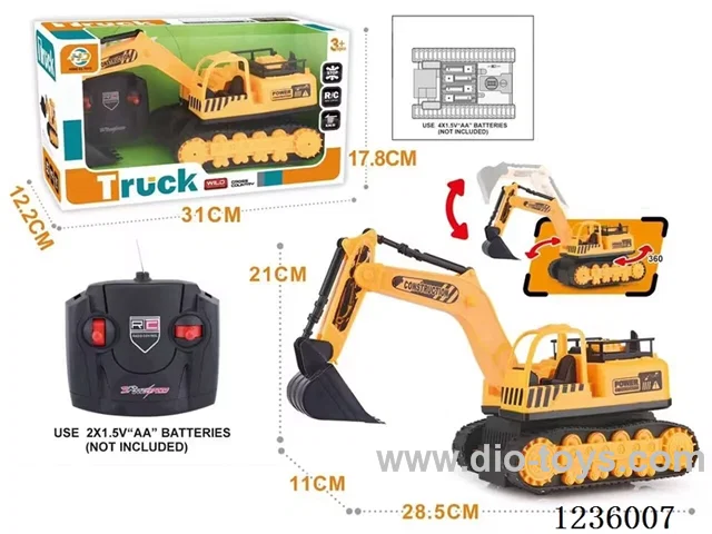 4ch rc Excavator Construction Vehicle not included battery