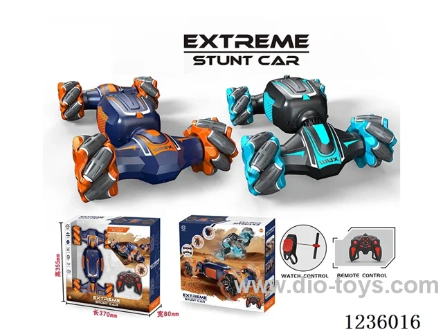 2.4G twisting rc stunt car included battery+ gesture watch remote control