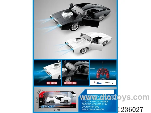 1:12 27MHZ 5ch RC Car with light 2 colors mixed included battery +USB cable (remote control 2AA not included)