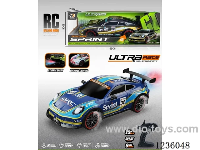 2.4G 6ch 1:10 RC high-speed car W L/M/spray included battery