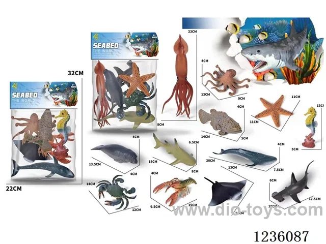 6 marine animals. 2 types mixed