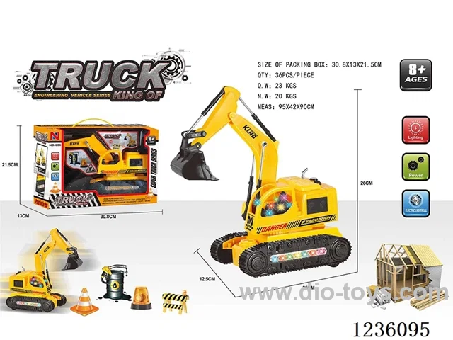 (GCC) B/O Crawler (excavator, mechanical arm can be extended, colorful lights and music)not included battery