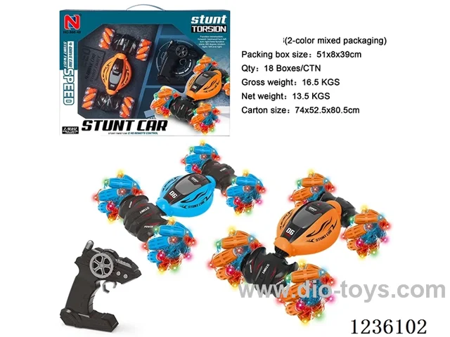 (GCC) 2.4GHZ stunt twist car with lights included battery
