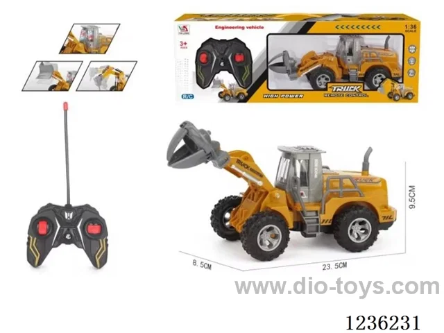 1:36 4ch rc engineering vehicle not included battery