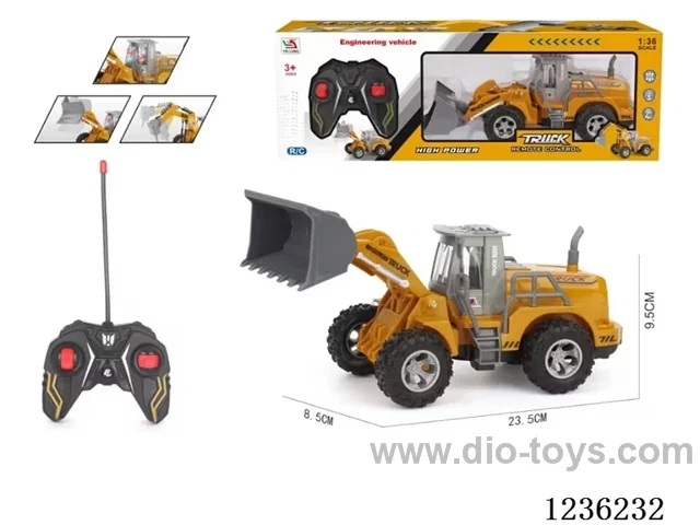 1:36 4ch rc engineering vehicle not included battery