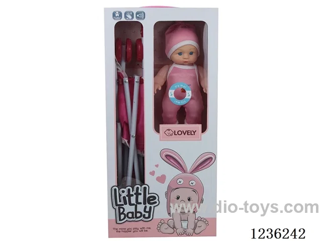 10-inch elbow doll with plastic cart/IC included battery 2*AG13