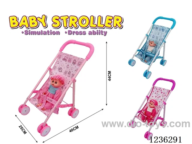 Iron trolley with 12-inch doll, 3-color mixed to Pack.