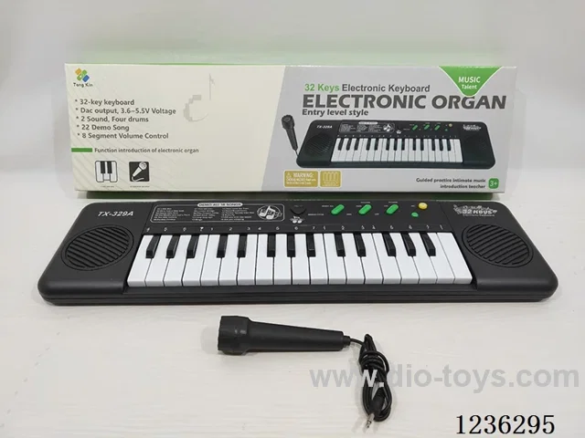 32-key multifunctional electronic organ with microphone (GCC)/not included battery