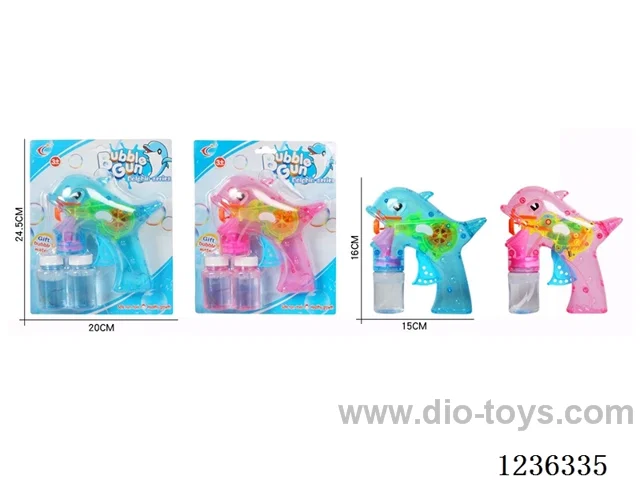 Dolphin transparent inertial bubble gun with light(GCC)included battery