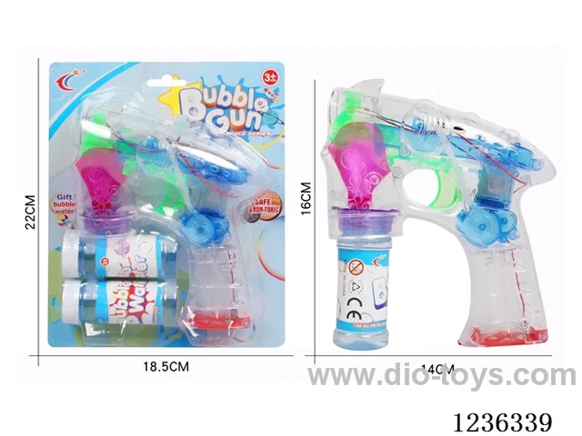 Space transparent electric bubble gun with light(GCC)not included battery