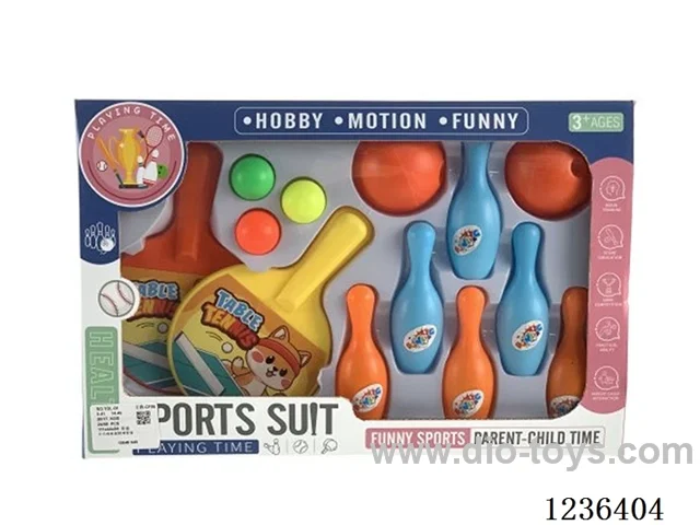 Table Tennis Bat Bowling Set