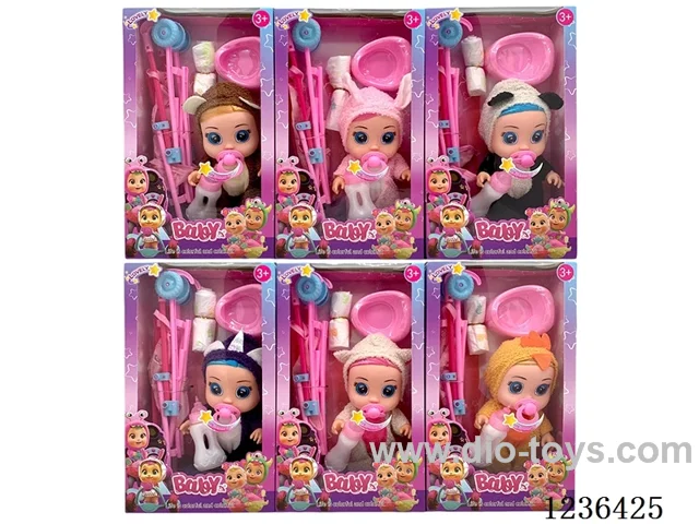 12 inch full body enameled dolls with music( drink water / tears) 6 models mixed included battery