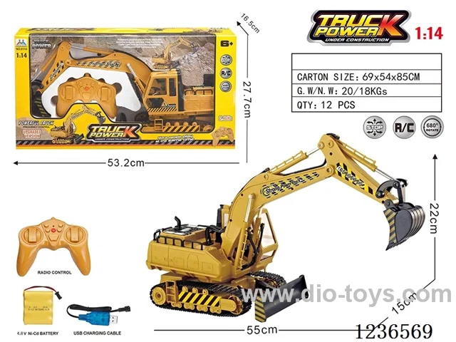 11ch multi-function RC engineering car (with automatic demonstration function/ sound) 2.4G included battery