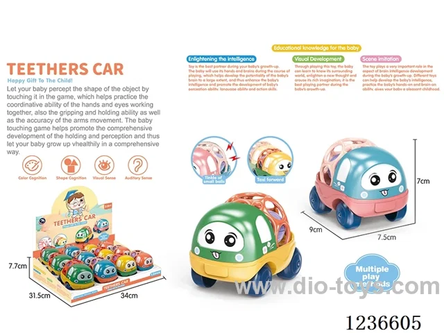 Cartoon soft plastic mini bus 12pcs/box