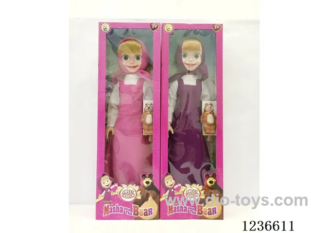 2-color mix 28 inch empty body Masha dolls and bears with music included battery