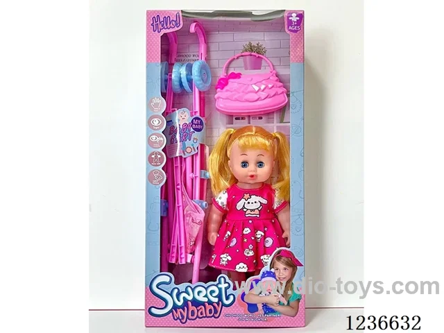 12 inch empty body stroller doll with music included battery